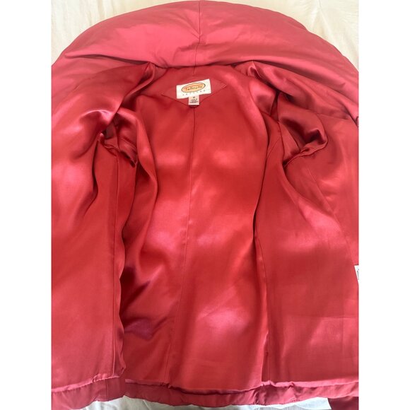 Talbots Down Filled Quilted Puffer Jacket Size Petite M Shawl Collar Pink Warm - Picture 6 of 10